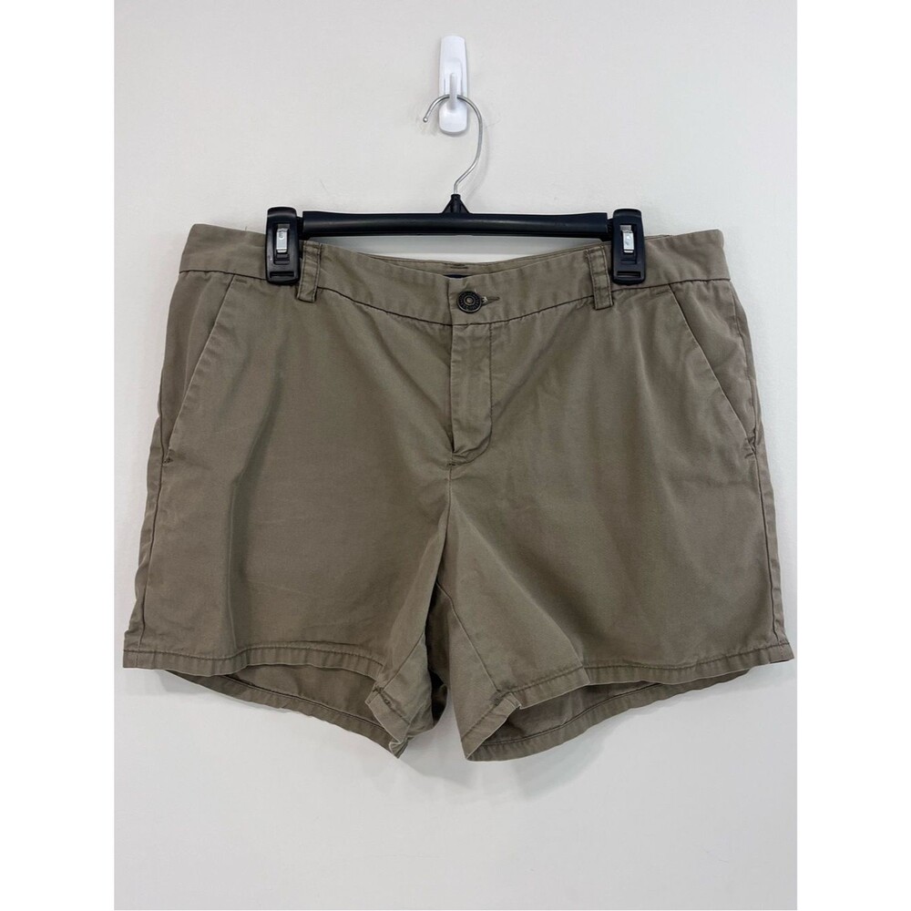 GAP-AUBREY-Olive Green Cotton Bermuda Shorts-Size 14